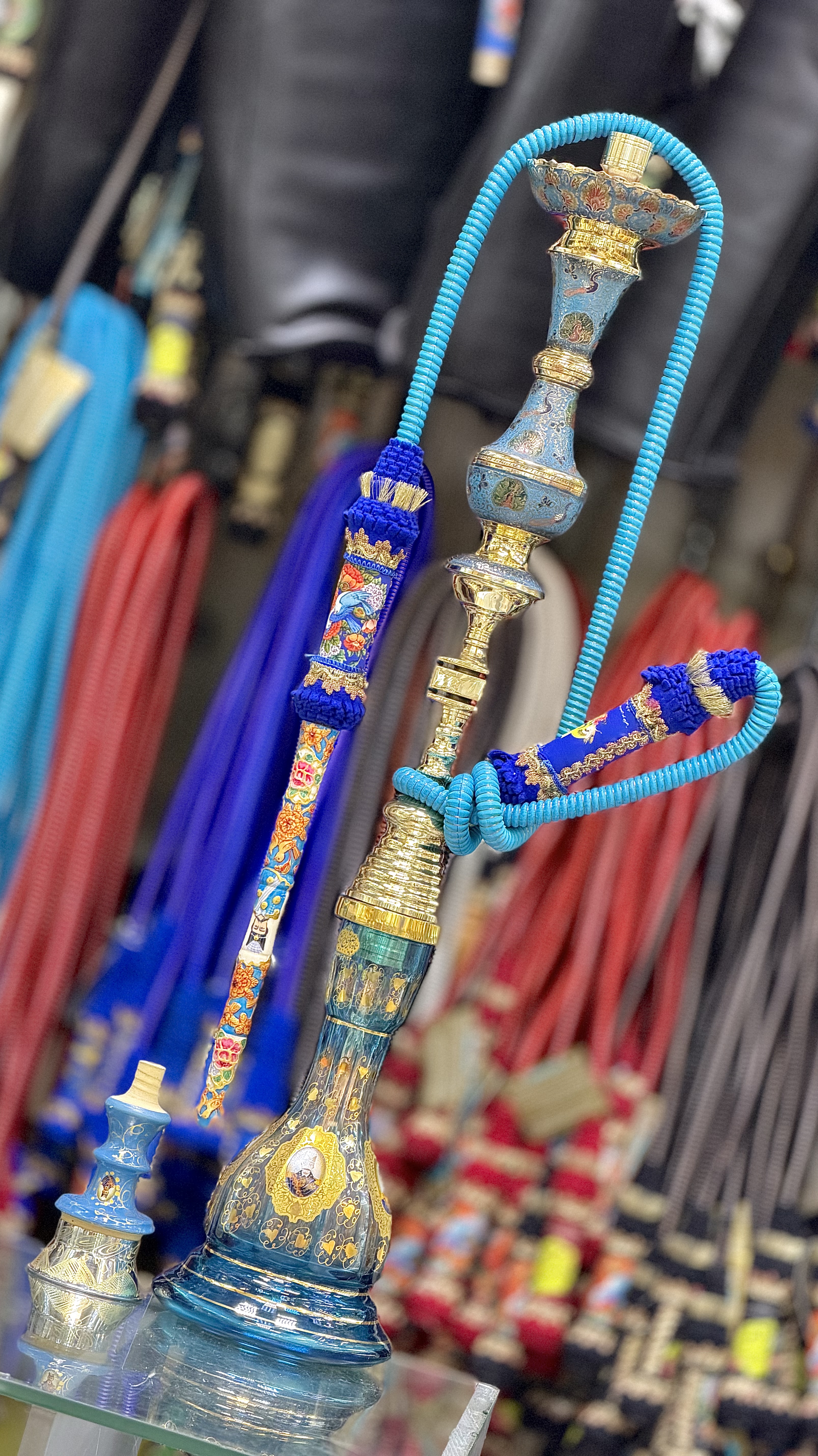 ست گلدانی میناکاری فیروزه ای