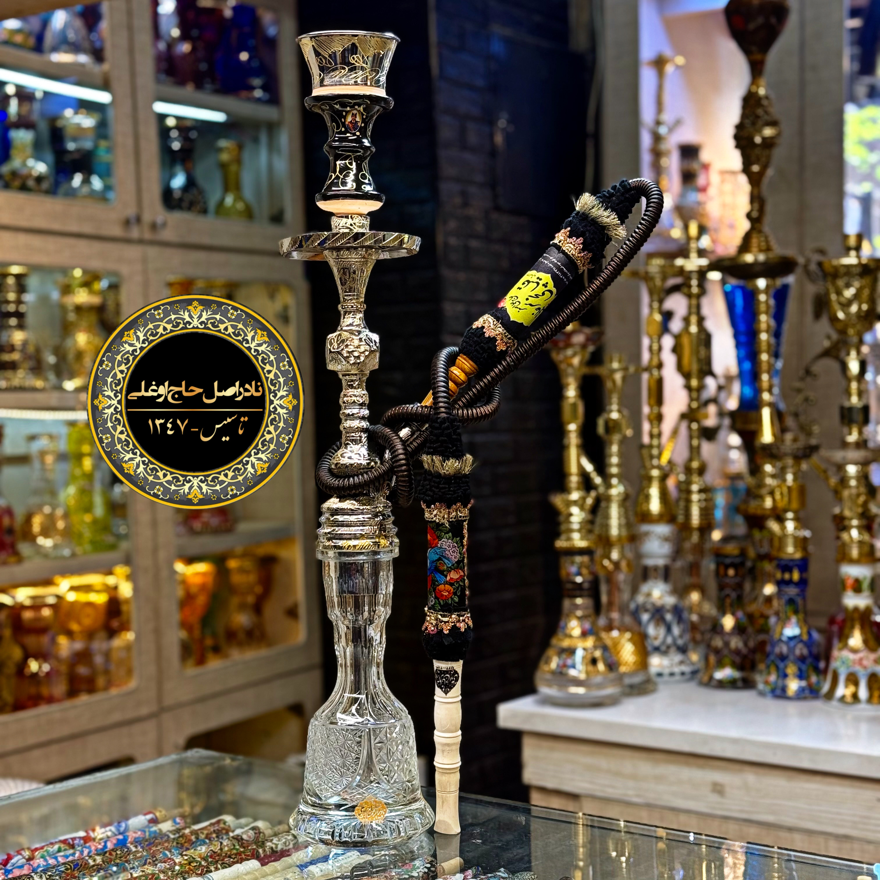 ست کریستالی قلم مشکی